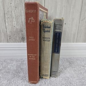 Vintage Antique Book Lot Of 3 Decor 1929 - 1946 Bookshelf Art Cottagecore Grunge